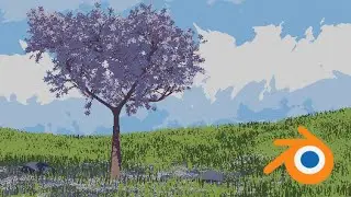 Making a Pixel Art Cherry Blossoms Scene in Blender Cycles