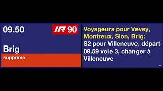 annonce CFF - l'IR90 de Lausanne à Brigue est supprimé - +connexion alternative