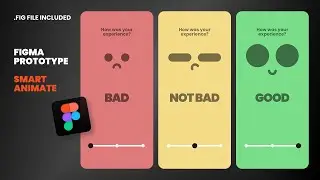 Figma Smart Animate Tutorial: Create a Smooth Smiley Slider UI | UI/UX Animation