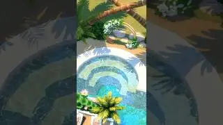 The sims 4 Round STAIRS for POOL 