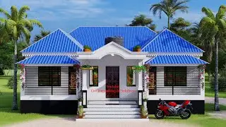 খুবই কম খরচে সুন্দর আধুনিক টিনশেড বাড়ির ডিজাইন। 4 বেডরুমের টিনশেড বাড়ির ডিজাইন।tinset house design