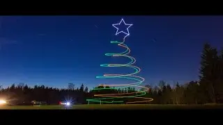World’s First Drone Light Painting - THE CHRISTMAS EDIT -