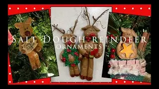Salt Dough Sculpture Reindeer Ornaments