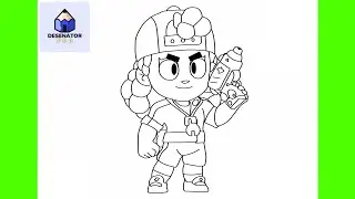 Cum Să O Desenezi Pe MEG Din Brawl Stars | Usor Pas cu Pas Tutorial pentru Incepatori