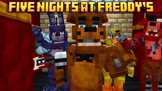 THIS MINECRAFT FNAF DECORATIONS ADDON IS EXCELLENT! (FNAF Fazbear Restocked Mod Showcase)