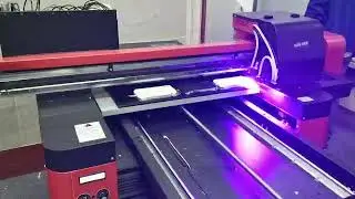 New machine 6090 UV Printer --Can print varnish effect. Pretty flowers
