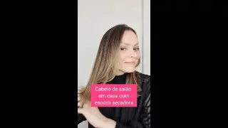 Cabelo de salão em casa com escova secadora #shorts #cabelos #cabelo #escovasecadora #cabelosaudavel