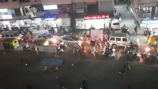 Vejalpur new road construction and traffic in night