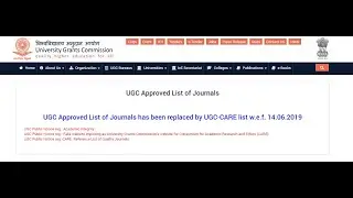 UGC Recognized Journals List (CARE)