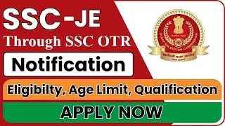 SSC JE Form Kaise Bhare || SSC Junior Engineer Form 2024 || OTR Registration -2024#thetechnicalindia