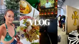 VLOG | GIRLS WEEKENDDD!! (going out, pop up shop, girl chat, pool)