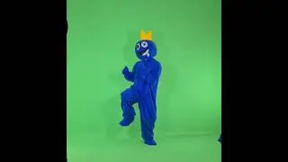 Роблокс на зелёном фоне, футаж, хромакей