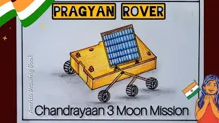 How to Draw ISRO Chandrayaan 3 Pragyan Rover/ Pragyan Rover Drawing | Easy Poster 