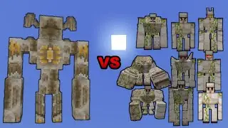Angelic Warden VS All Iron Golems / Minecraft Mob Battle