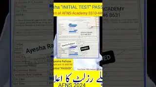 AFNS Topper | Lt Ayesha AFNS Nurse | How to Prepare AFNS | Army Nursing | AFNS Initial Test #army