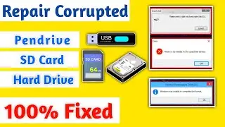 How to fix Corrupt Pendrive SD Card Hard Drive | All Error Fixed | Repair Any Drive | OMS