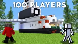 I Forced 100 Players to Survive THE FOREST in Minecraft...