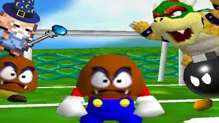 Super mario 64 bloopers: Goomba head mario