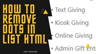 How To Remove Dots in The List On Html
