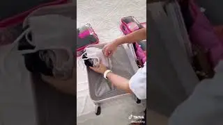 How to organize a carry-on suitcase and backpack for travel | Clear packing cubes #shorts