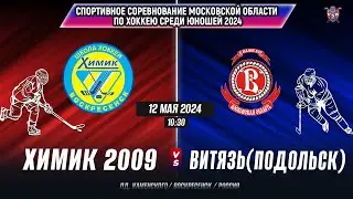 Спортивные соревнования по хоккею (Мос.обл) 2024. Химик (2009)- Витязь (2009) г.Подольск