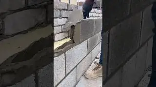 How to Lay Blocks #bricklaying #building #Construction #shorts #youtubeshorts #subscribe
