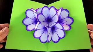 DIY: Pop up Card tutorial: Flower - Pop Up card Mother's Day - 3D - Paper flower