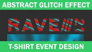 Event T Shirt Design with an Abstract Glitch Text Effect