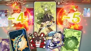 Collei giving no chance to Cube and Lector | Bow Girls Deck in Genshin Impact TCG
