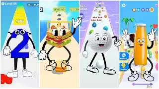 Number Run vs Sandwich Runner vs Ball Run vs Juice run. Fantastic Gaming!
