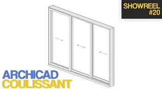 Showreel of a sliding door for Archicad