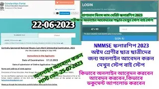 nmmse scholarship online registration 2023/nmmse scholarship 23apply/nmmse registration|viii student