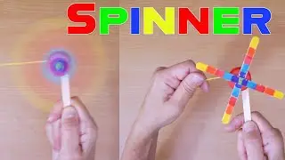 SPINNER con palitos de madera - Manualidades Para Todos