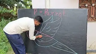 P se 🦜Parrot kaise banaye  !! How to draw Parrot 🦜🦜