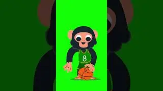 Monkey Playing Green Screen Animation 