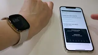 Fitbit Sense. Using it on the Fitbit app, on the iPhone. This is an intermediary video product.