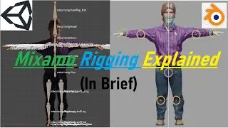Rigging in Mixamo - Unity 3D bones animation | Blender Animate Character Rigging (In Brief)