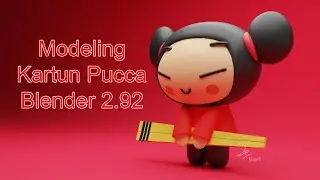 Modeling Pucca Cartoon Timelapse Blender 2.92