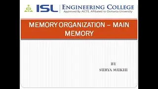 COA  MEMORY ORGANIZATION   MAIN MEMORY