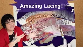Amazing Lacing! My First EVER ‘Swipe’ Fluid Art Painting