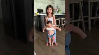 Audrey and Asher came up to me with Abbie to show me she can stand on her own🥺 #thecarlins #shorts