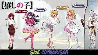 Oshi No Ko Characters Size Comparison