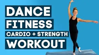 45 Min Dance Fitness Cardio and Strength Workout - Low Impact (VERY EXCITING!)