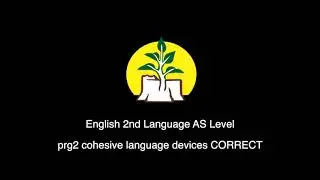 English 2nd Language AS Level, Grade 12. Cohesive language devices correct