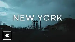Moody 4K Rainy Driving Experience in New York City | Relaxing Driving, No Talk - No Music | ASMR