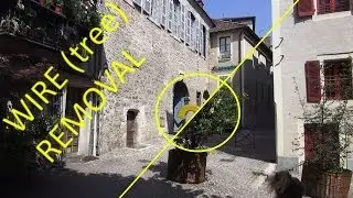 Blender 3D Camera Motion Tracking: Wire/Tree Removal using a camera mapping (Quick tutorial)