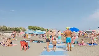 ☀️ Hot Summer Beach [4K] 🇮🇹 Sunny Day 🏝️