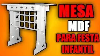 Mesa de MDF para Festa Infantil: MONTAGEM COMPLETA
