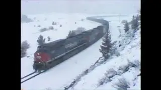 WINTER RAILROADING,  CSX, CR, SP, AMT, UTAH, NSM, Trains running in snow storms