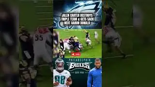 Jalen Carter Destroys Triple Team & Gets Sack! Next Aaron Donald: Philadelphia Eagles 